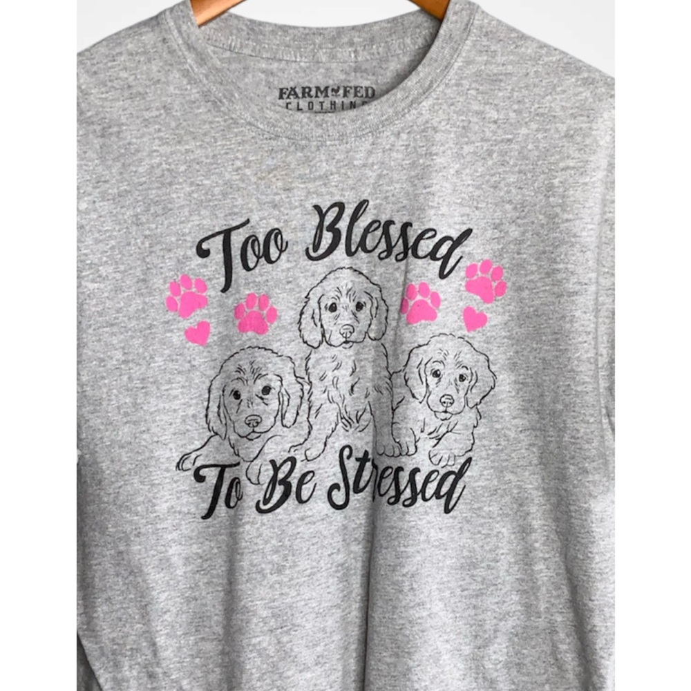 Gray Puppies Graphic Print Tee Women’s XL
